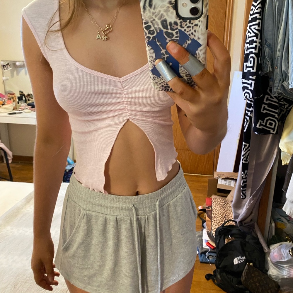 Pink cotton on top